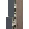QUARTIER Küchen Apothekerschrank RALPH Eiche/ grau
