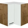 QUARTIER Küchen Eckhängeschrank AVILA 60 cm Eiche /weiß matt