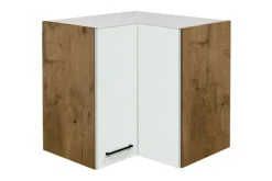 QUARTIER Küchen Eckhängeschrank AVILA 60 cm Eiche /weiß matt