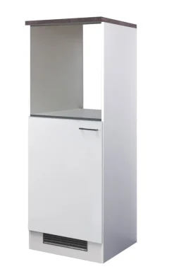 QUARTIER Küchen Geräteumbauschrank LUCCA 168,5 cm weiß/ grau