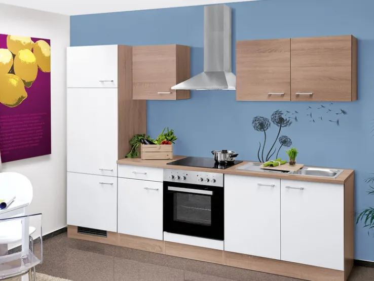 QUARTIER Küchen Geräteumbauschrank LUCCA 200 cm weiß