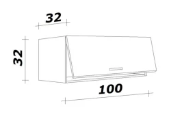 QUARTIER Küchen Hängeschrank AVILA I 100 cm Eiche /weiß matt