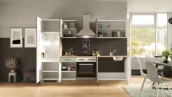 QUARTIER Küchenblock FIONA Schilfgrün / Artisan Eiche 270 cm