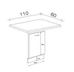 QUARTIER Küchenmöbel Geschirrspüler-Paket NEO ca. 110/86/60 cm weiß