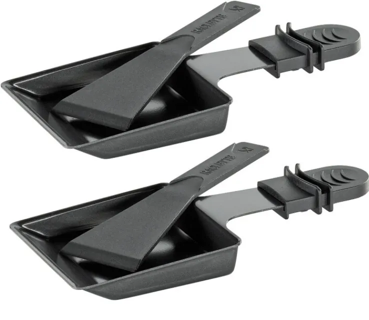 KÜCHENPROFI Raclettepfännchen 2er Set mit Schaber Metall schwarz