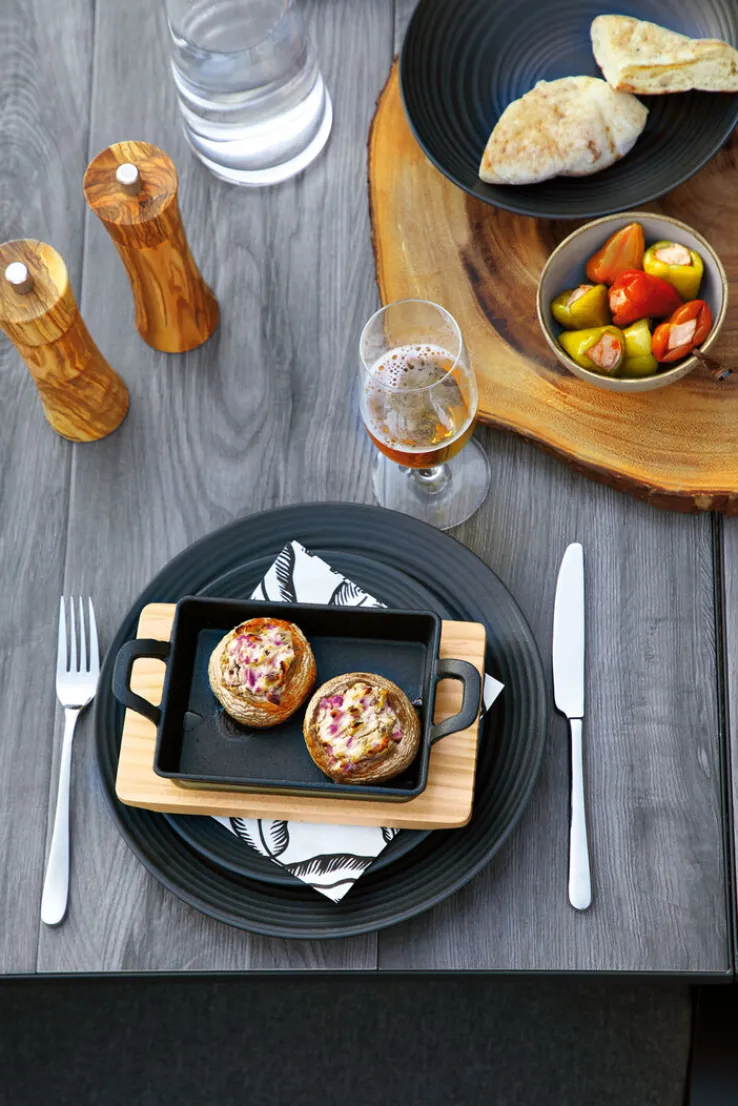 KÜCHENPROFI Servierpfanne BBQ 2-teilig schwarz/ braun