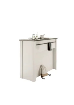 Küchentheke SHERWOOD ca. 130 x 106 x 52 cm Old Style hell Dekor