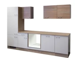 QUARTIER Küchenzeile JACK Weiß/Eiche Sonoma NB ca. 280 cm