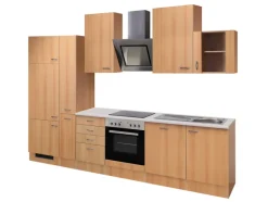 QUARTIER Küchenzeile NANO Buche/Rumba Dekor ca.310x234x60cm