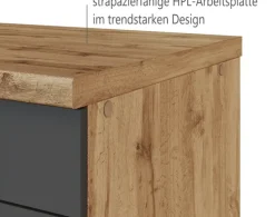 Küchenzeile ODENSE Anthrazit/ Wotan Eiche Dekor 270 cm