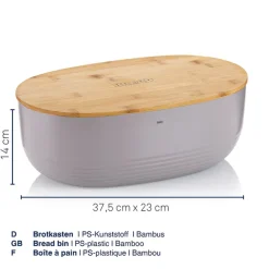 kela Brotkasten NAMUR 23 x 37,5 cm Kunststoff dunkelgrau