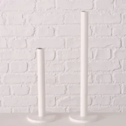 Kerzenständer Set MALKO 2-teilig weiß