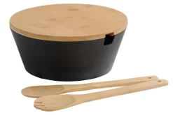 KESPER Obst und Salatschale mit Besteck Bambus