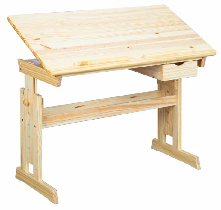 Kinder Kinder Schreibtisch CHRISTIAN 109 x 55 cm Kiefer Natur