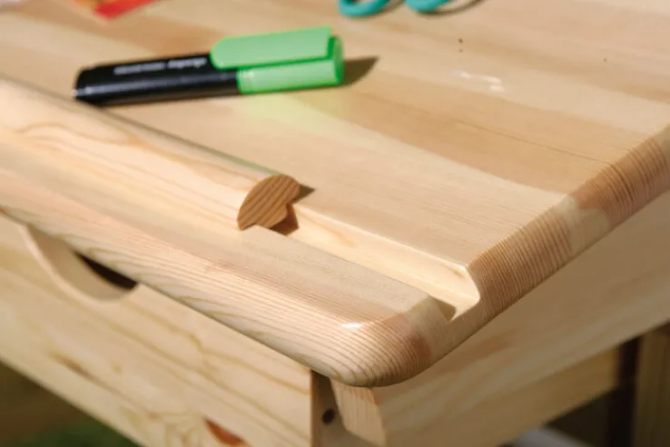 Kinder Kinder Schreibtisch CHRISTIAN 109 x 55 cm Kiefer Natur