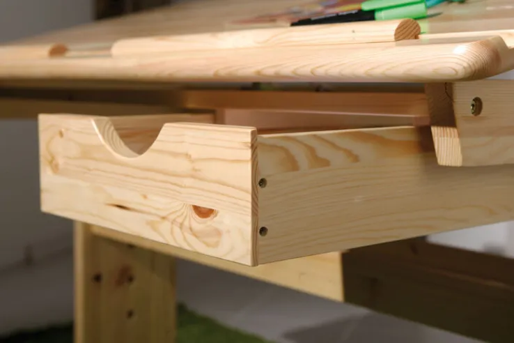 Kinder Kinder Schreibtisch CHRISTIAN 109 x 55 cm Kiefer Natur