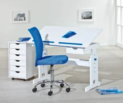 Kinder Kinder Schreibtisch JULIAN 109 x 55 cm Weiß
