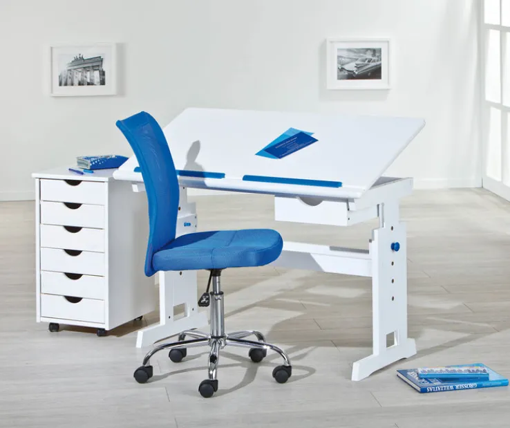 Kinder Kinder Schreibtisch JULIAN 109 x 55 cm Weiß