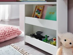 Kinder Kinder Schreibtisch mit Regal 50 x 110 cm weiß