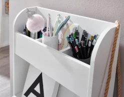 Kinder Kinder Schreibtisch mit Regal 50 x 110 cm weiß