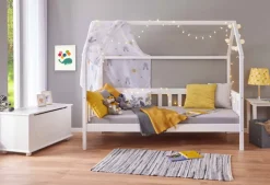 Kinder Kinderbett RUDOLF 90 x 200 cm weiß