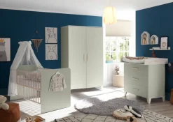 Kinder Kinder-Drehtürenschrank PRIZZI 100 x 200 cm pastellgrün/ braun