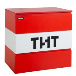 Kinder-Kommode MINECRAFT 80 cm rot/ weiß/ schwarz