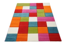 Kinder Kinderteppich DIAMOND KIDS KÄSTCHEN 120 x 170 cm mehrfarbig