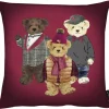 APELT Kissenhülle BÄRENFAMILIE 46x46cm rot