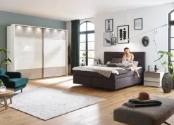 Kleiderschrank 250 x 217 x 67 cm Holznachbildung grau/weiß