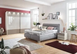 Kleiderschrank 250 x 217 x 67 cm Holznachbildung grau/weiß