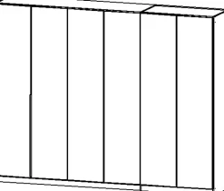 QUARTIER Kleiderschrank ALABAMA 271 x 210 cm Alpinweiß NB
