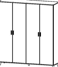 QUARTIER Kleiderschrank FALUN 182 x 203 cm Alpinweiß NB