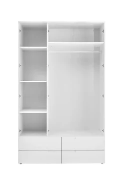 Kleiderschrank JENNA S 3-türig weiß