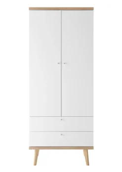 Kleiderschrank LENA_MERLE Eiche Riviera NB/ weiß matt