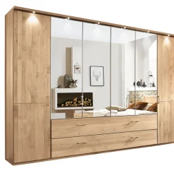 Kleiderschrank LIDO 300 x 216 cm Eiche teilmassiv