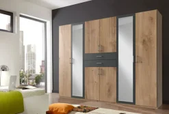 QUARTIER Kleiderschrank MINNESOTA 270 x 208 x 58 cm Holznachbildung braun/grau