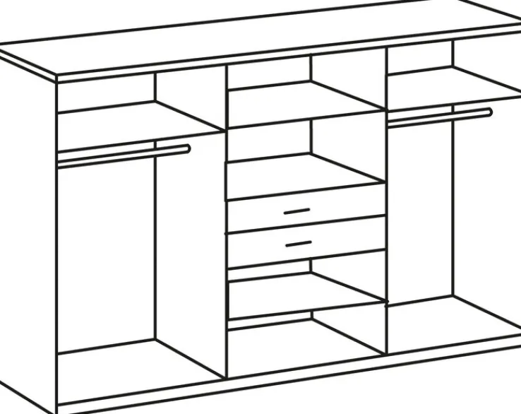 QUARTIER Kleiderschrank MINNESOTA 270 x 208 x 58 cm Holznachbildung braun/grau