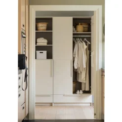 Kleiderschrank PURE 95 x 215 cm Kiefernholz/Farbton Staub