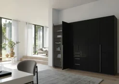 Kleiderschrank PURISMA Graphitgrau/ Glas Graphitgrau