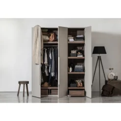 Kleiderschrank RENS 165 x 210 cm Kieselgrau