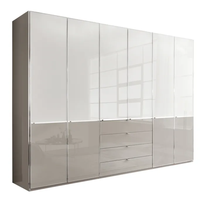 Kleiderschrank SHANGHAI 300 x 216 cm Alpinweiß