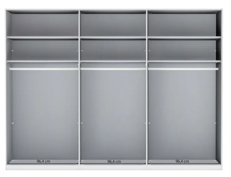 Kleiderschrank SHANGHAI 300 x 216 cm Alpinweiß