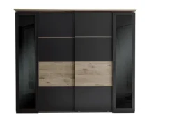 QUARTIER Kleiderschrank STYLE 267 x 225 cm Anthrazit/ Viking Oak hell