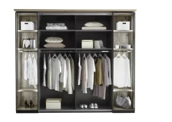 QUARTIER Kleiderschrank STYLE 267 x 225 cm Anthrazit/ Viking Oak hell