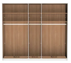 Kleiderschrank WEGA 250 x 216 x 58 cm Eiche teilmassiv braun