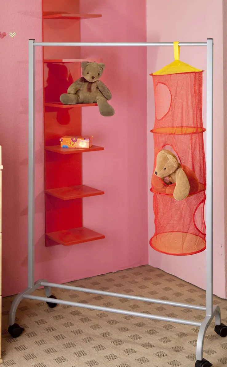 Kleiderstange Piccolino 97 x 146 cm Aluminium grau