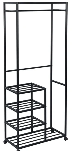 Kleiderständer ANDORRA 75 x 183 cm schwarz