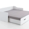 Kojenfunktionsbett 90 -180 x 200 cm weiß