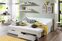 Kojenfunktionsbett 90 -180 x 200 cm weiß